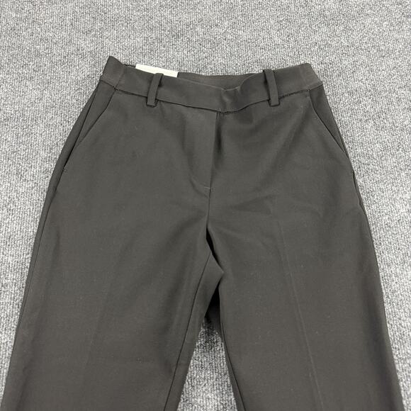 H&M Pants Womens 4 Black Slacks Regular Waist Ankle Length Elastic Conscious - Picture 4 of 14